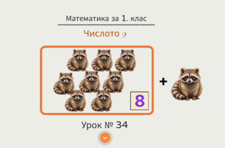 Урок № 34. Цифрата 9. Числото 9